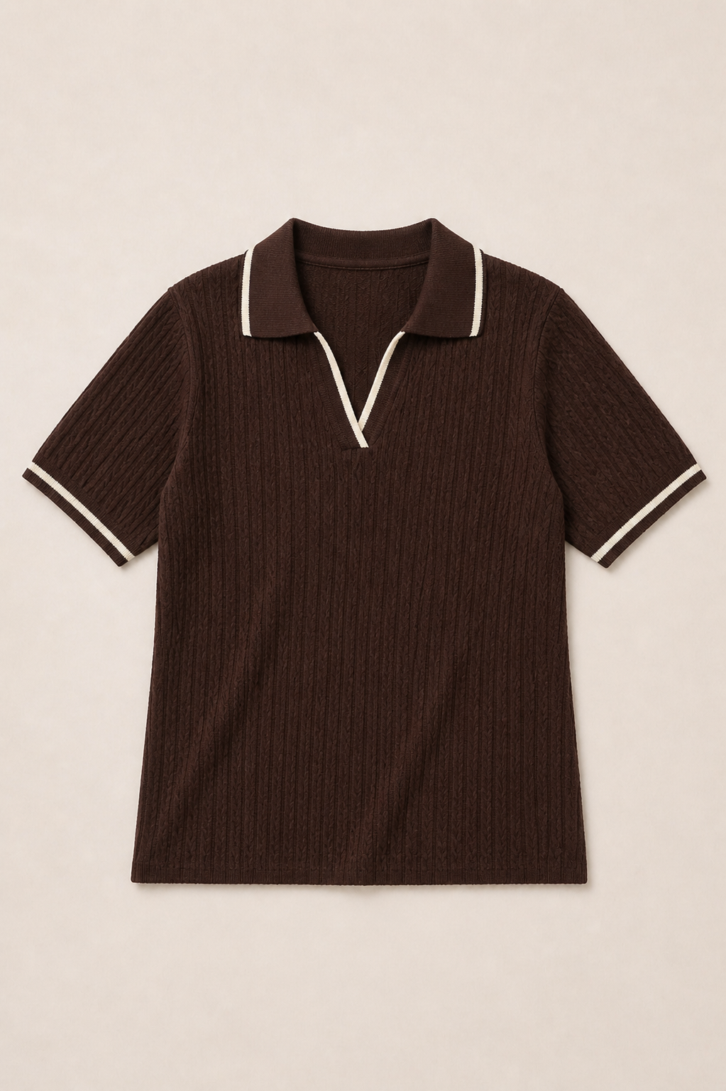 Cable Knit Polo