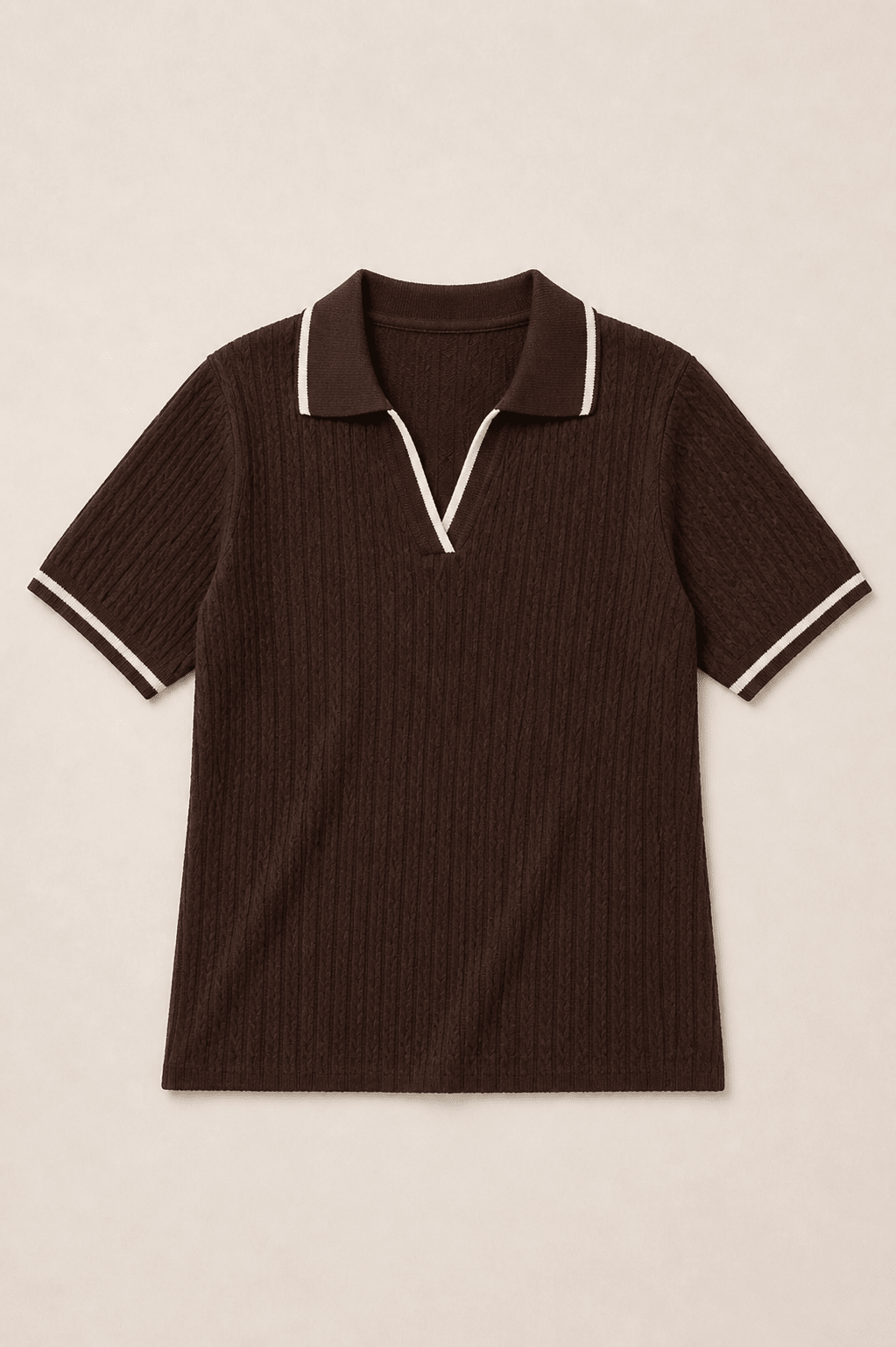 Cable Knit Polo - Aurorafits Official