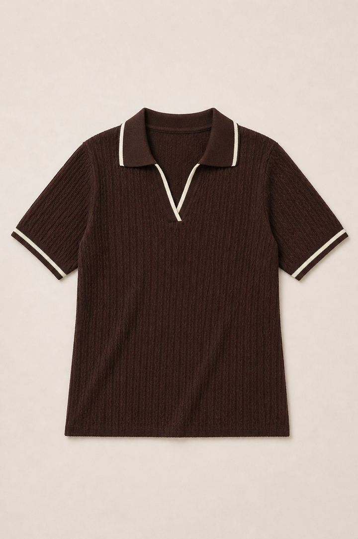 Cable Knit Polo