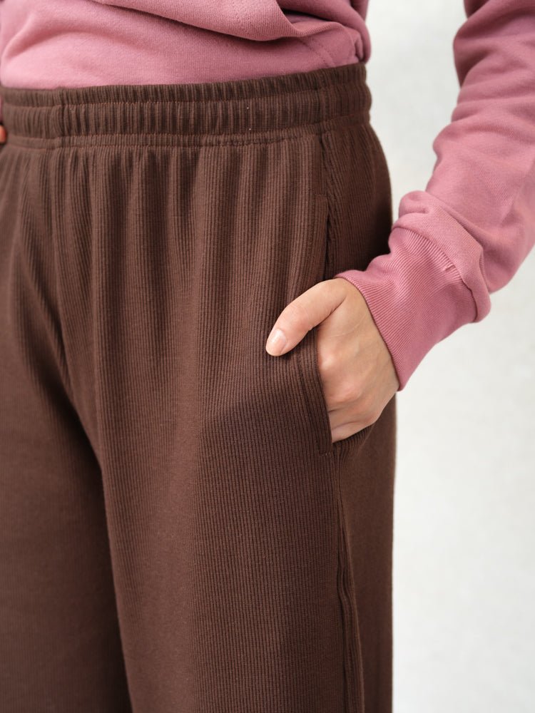Women Textured Wide Leg Pants - Aurorafits Official