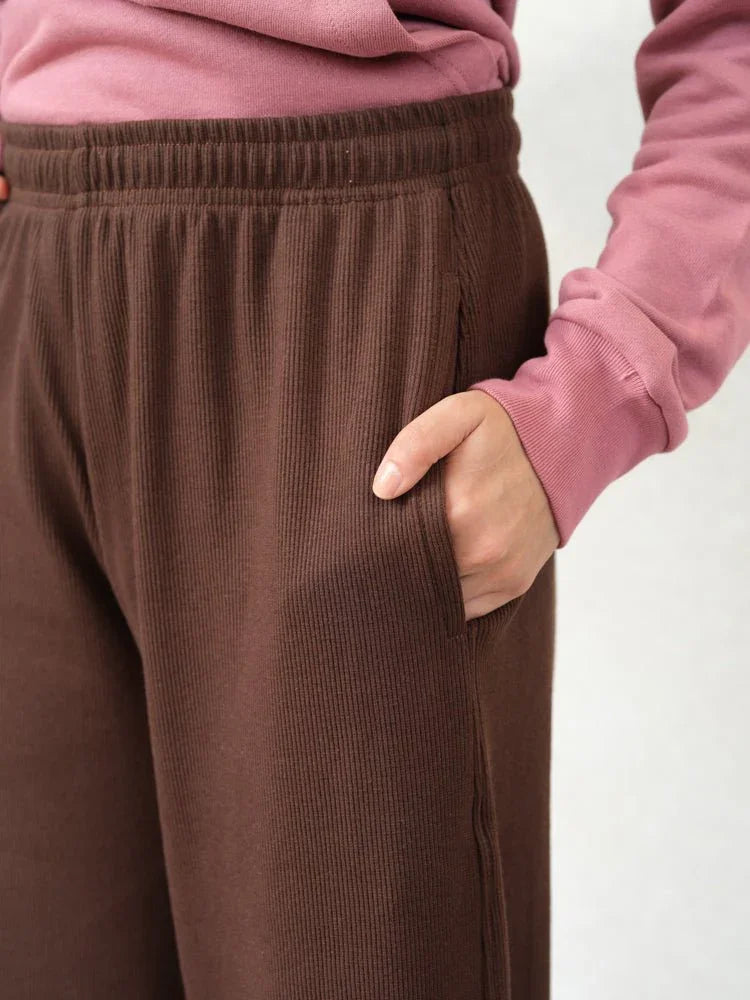 Women Textured Wide Leg Pants - Aurorafits Official