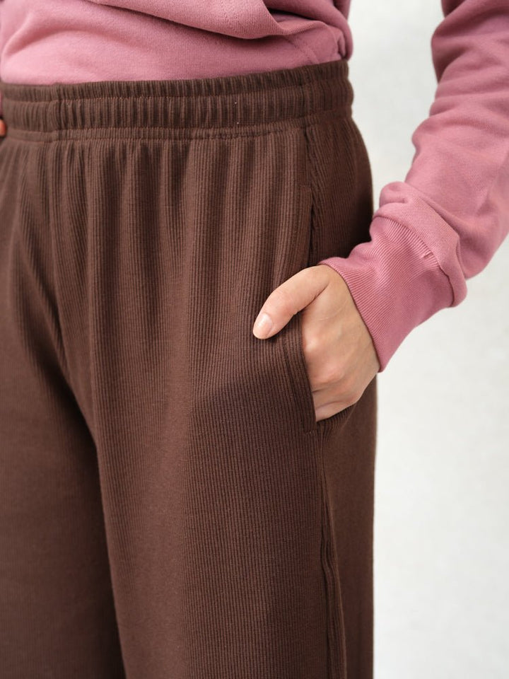 Women Textured Wide Leg Pants - Aurorafits Official