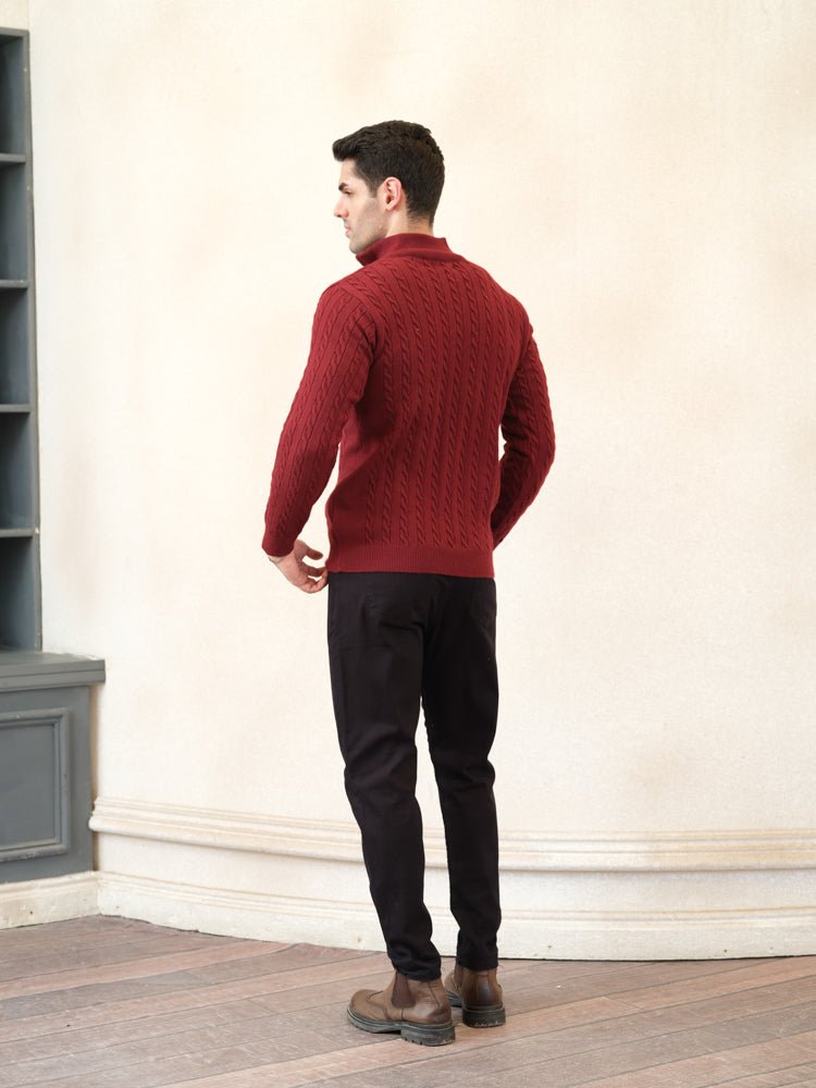 Cable Knit Quarter Zip - Aurorafits Official