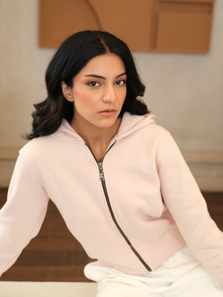 Women Cropped Full - Zip Hoodie - Aurorafits Official
