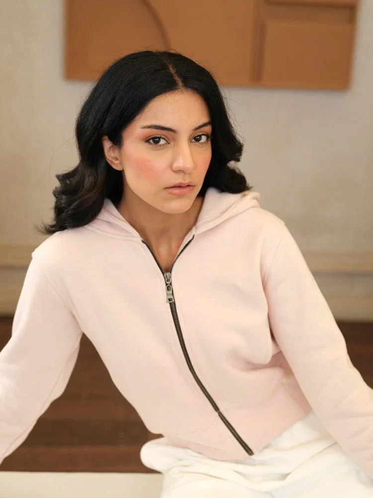 Women Cropped Full - Zip Hoodie - Aurorafits Official