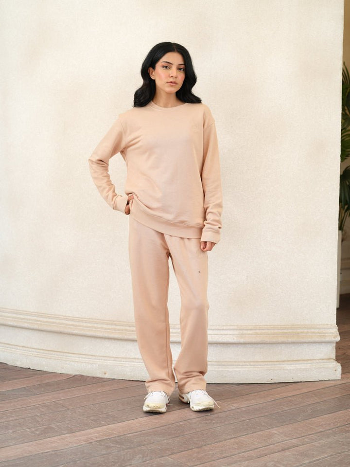 Women Terry Crew Sweatshirt - Aurorafits Official