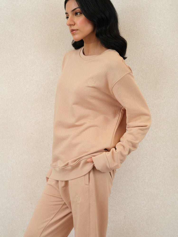 Women Terry Crew Sweatshirt - Aurorafits Official