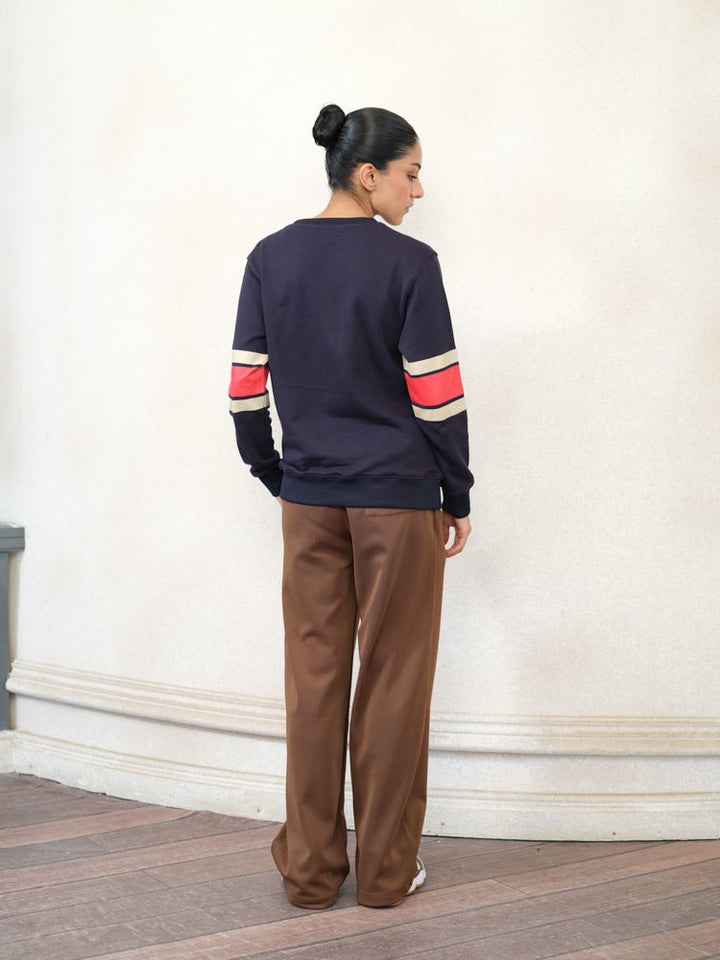 Women Contrast Terry Sweatshirt - Aurorafits Official