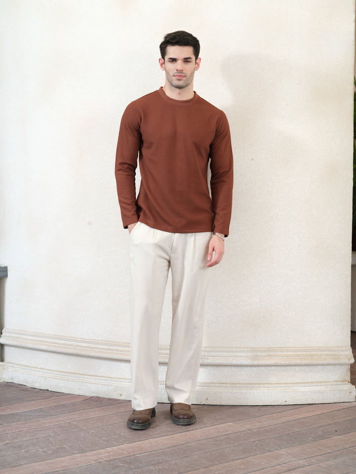 Waffle Knit Crewneck