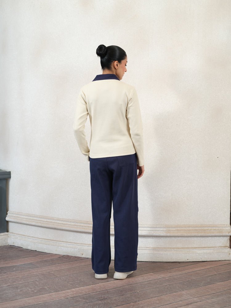 Women Textured Cropped Polo - Aurorafits Official