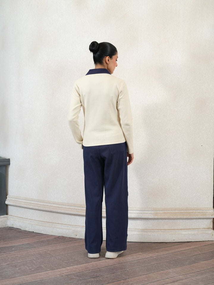 Women Textured Cropped Polo - Aurorafits Official