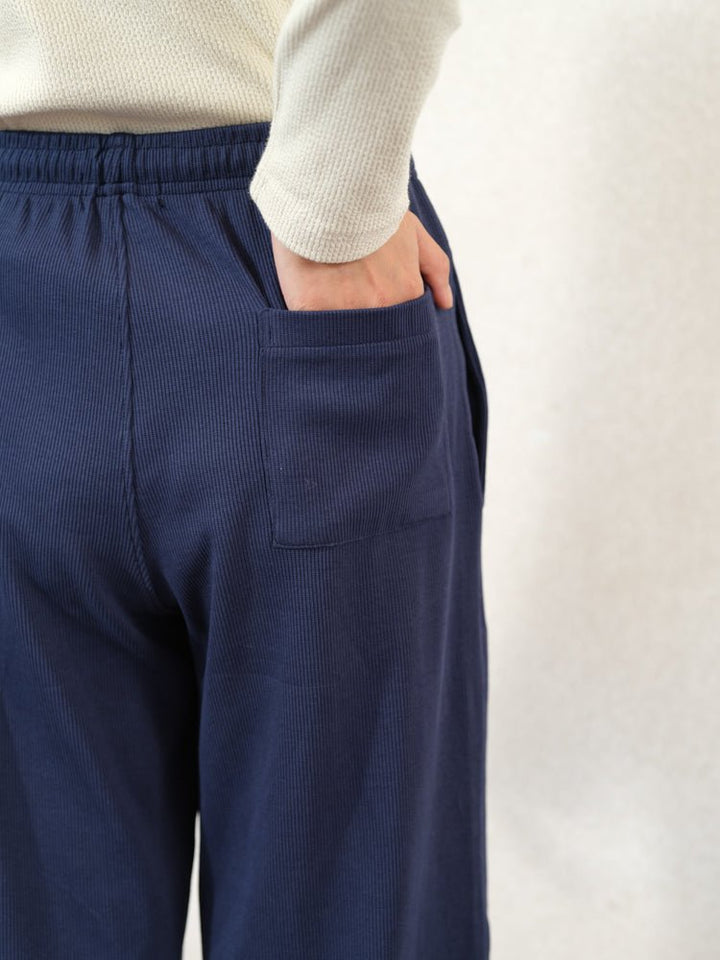 Women Textured Wide Leg Pants - Aurorafits Official