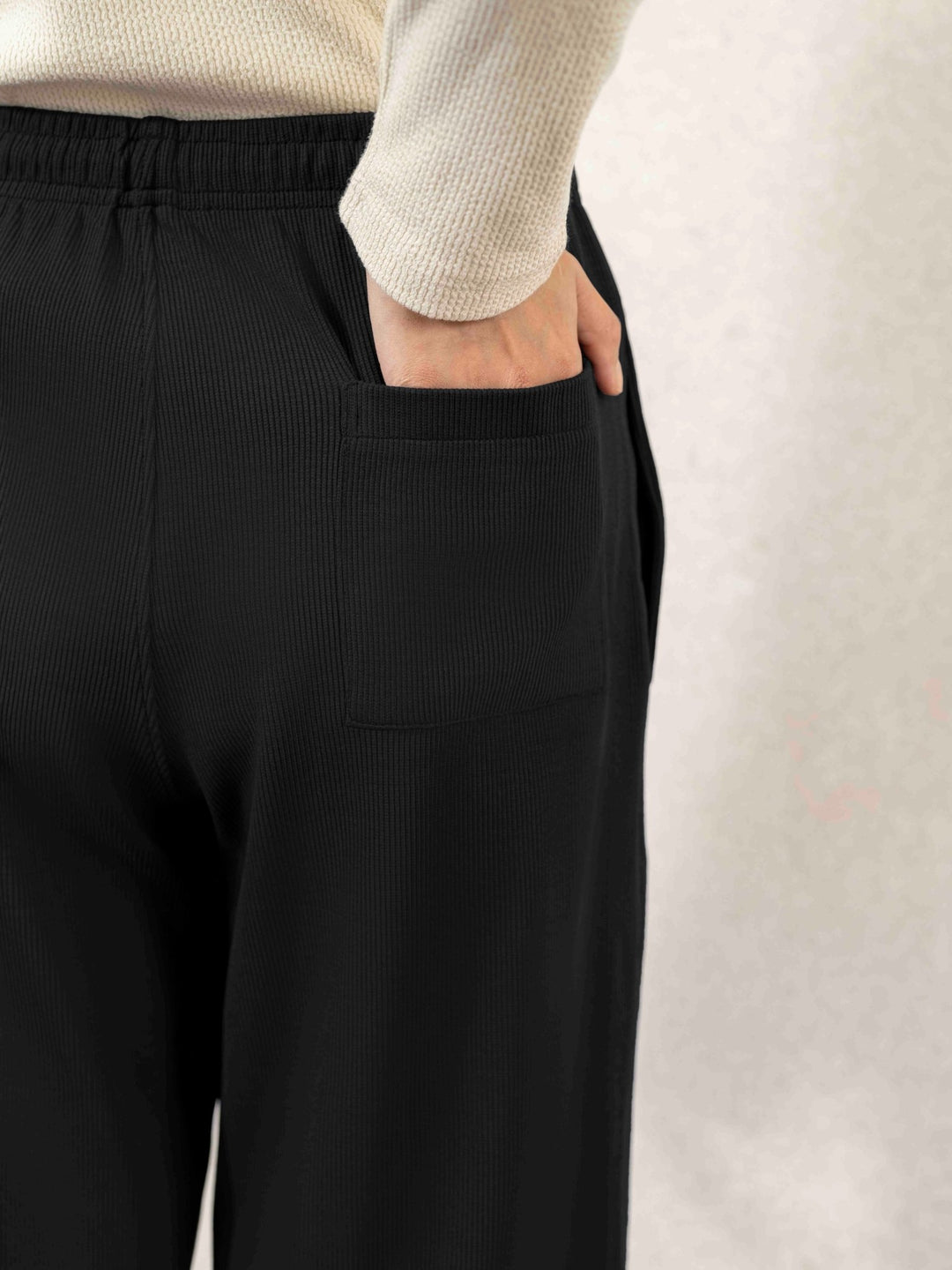 Women Textured Wide Leg Pants - Aurorafits Official