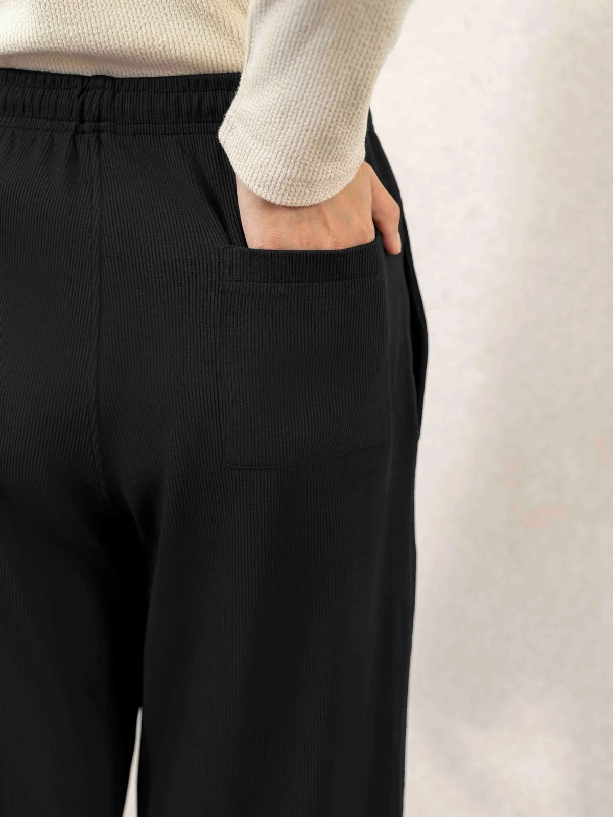 Women Textured Wide Leg Pants - Aurorafits Official