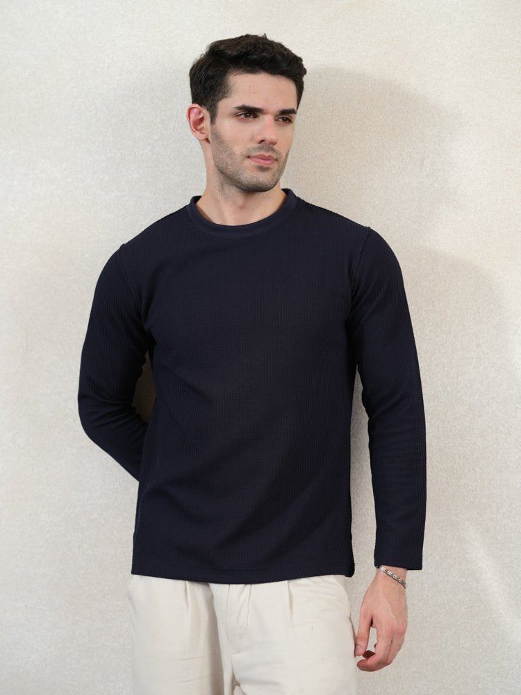 Waffle Knit Crewneck - Aurorafits Official
