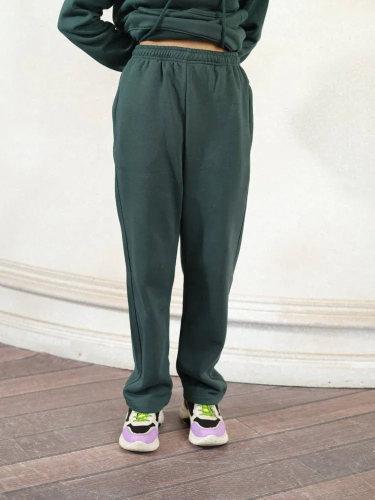 Women Fleece Relaxed Sweatpants - Aurorafits Official
