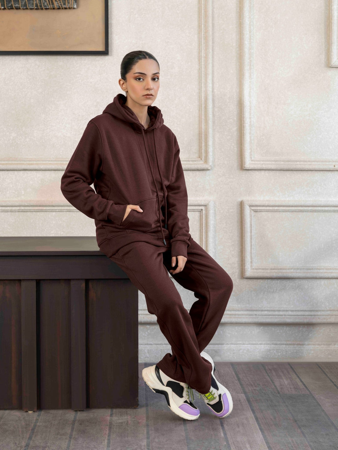 Women Fleece Relaxed Sweatpants - Aurorafits Official