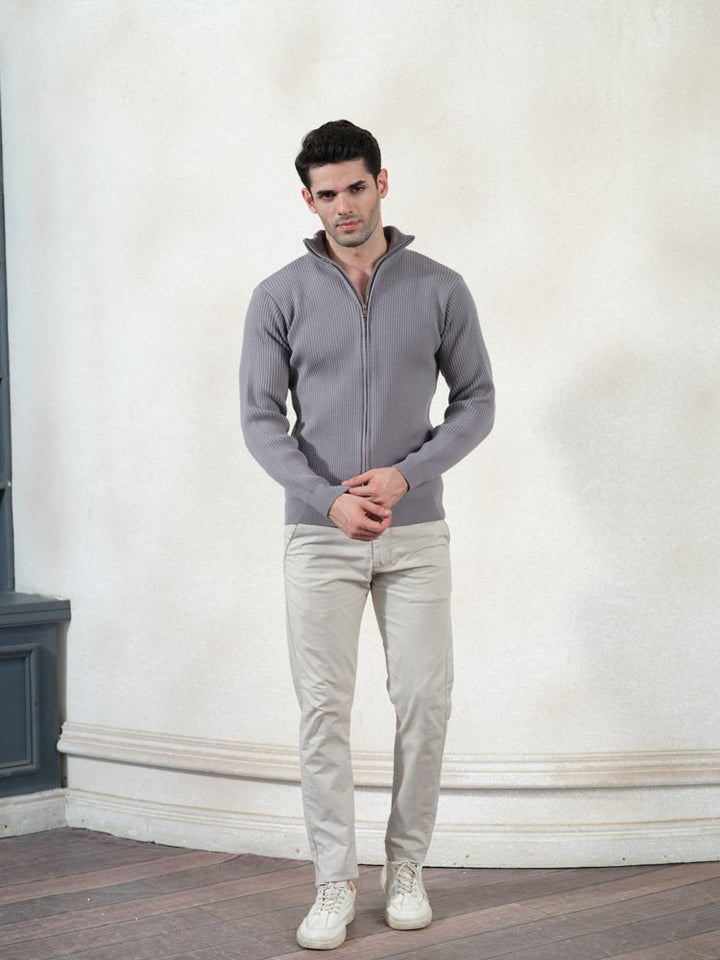 Textured Full - Zip Cardigan - Aurorafits Official