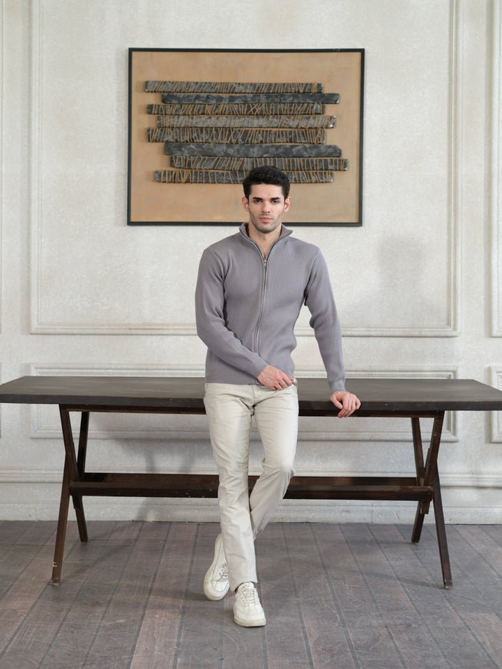 Textured Full - Zip Cardigan - Aurorafits Official