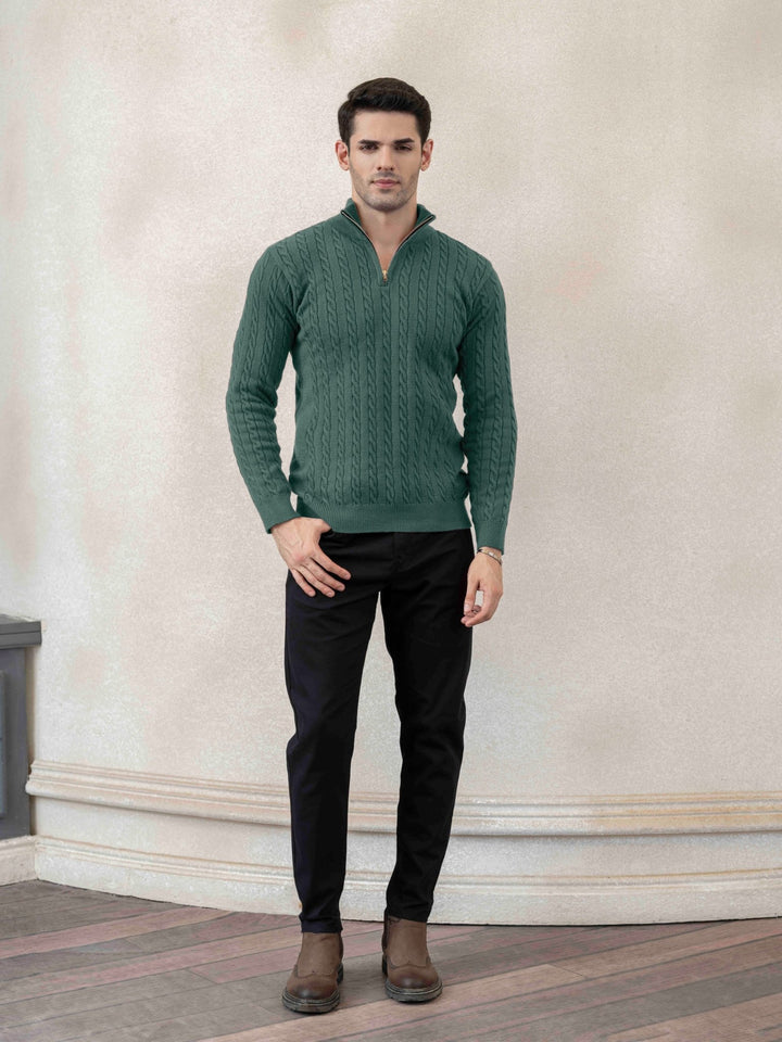 Cable Knit Quarter Zip - Aurorafits Official