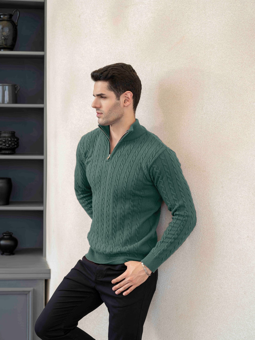 Cable Knit Quarter Zip - Aurorafits Official