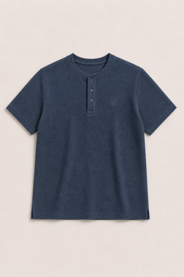 Textured Henley Tee