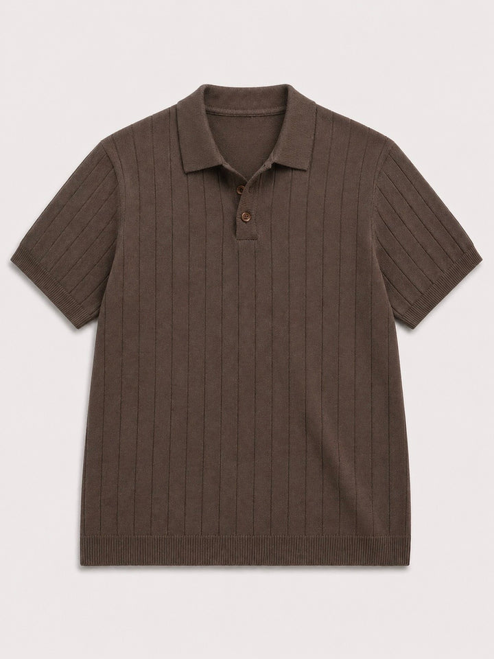 Linear Knit Polo