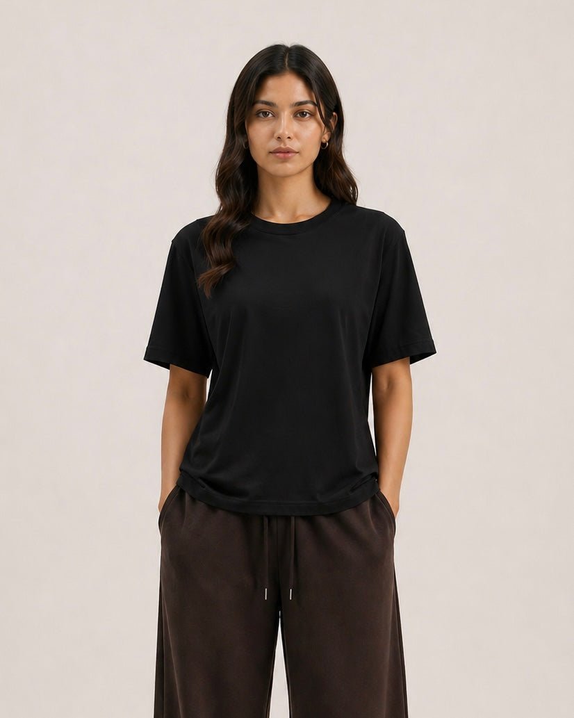 Women Combed Cotton Tee - Aurorafits Official