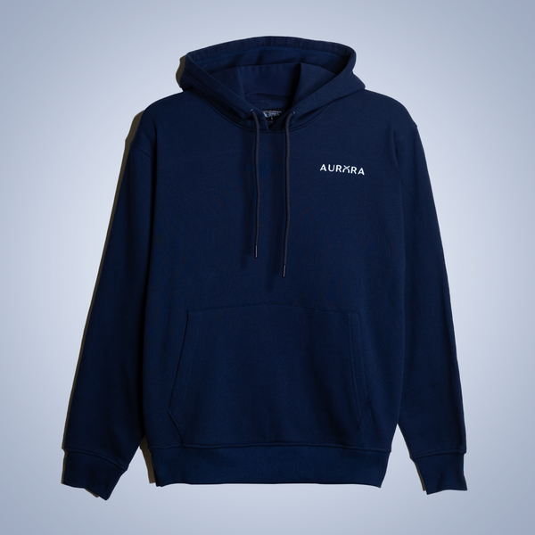 Women Navy Blue Essential Fleece Hoodie