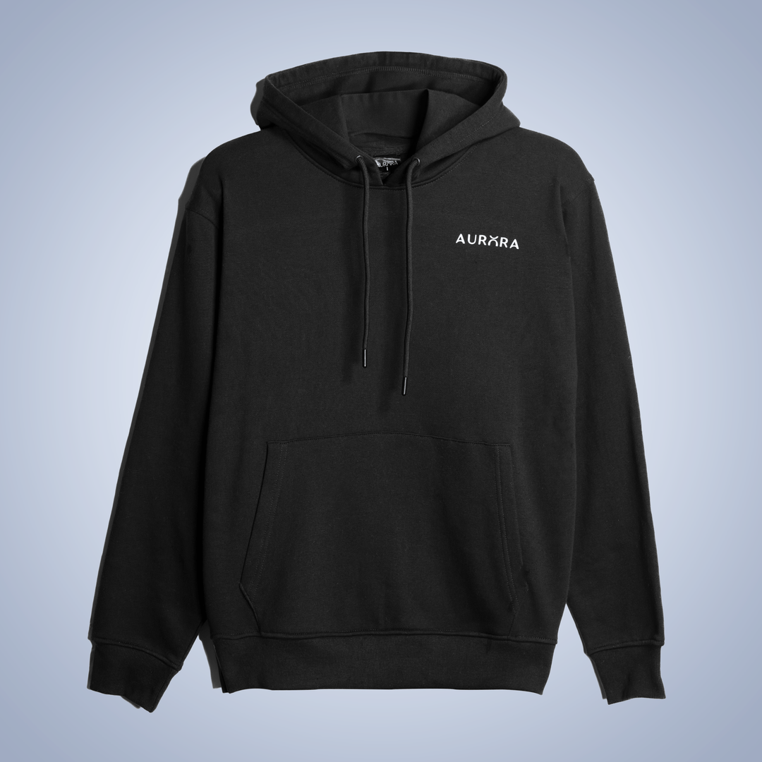 Women Black Essential Fleece Hoodie - Aurorafitsofficial