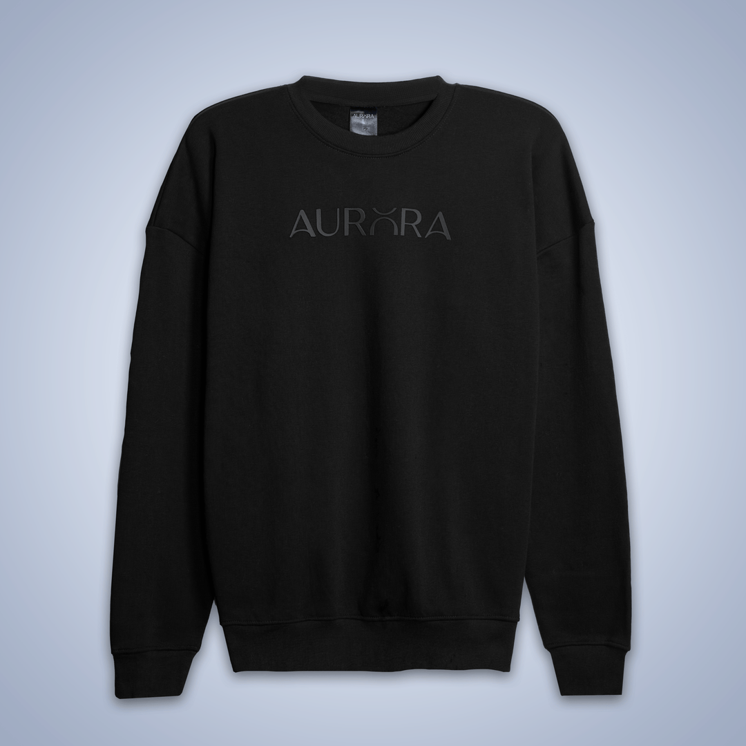 Charcoal Signature Print Sweatshirt - Aurorafitsofficial