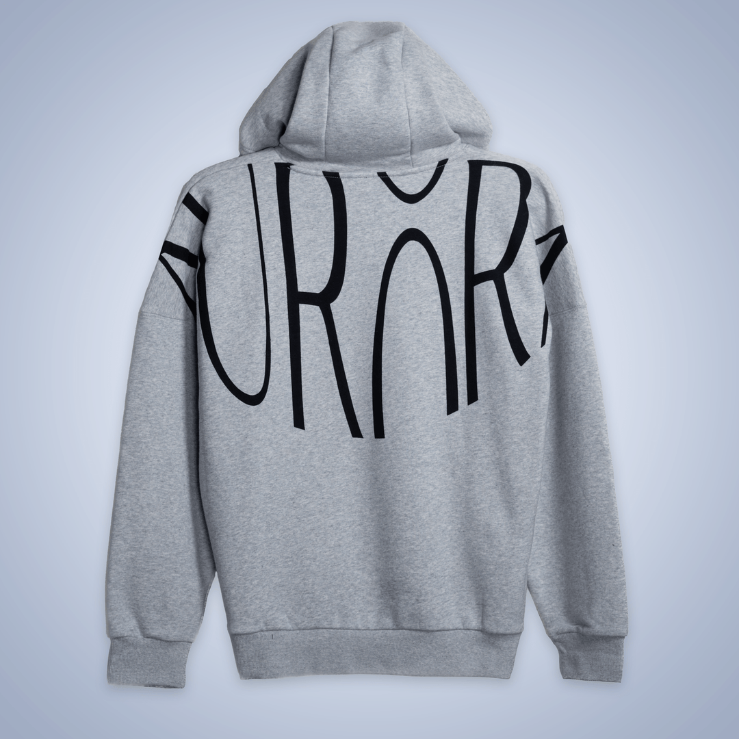 Heather Gray Drop Shoulder Fleece Hoodie - Aurorafitsofficial