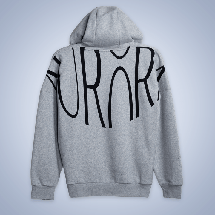 Heather Gray Drop Shoulder Fleece Hoodie - Aurorafitsofficial