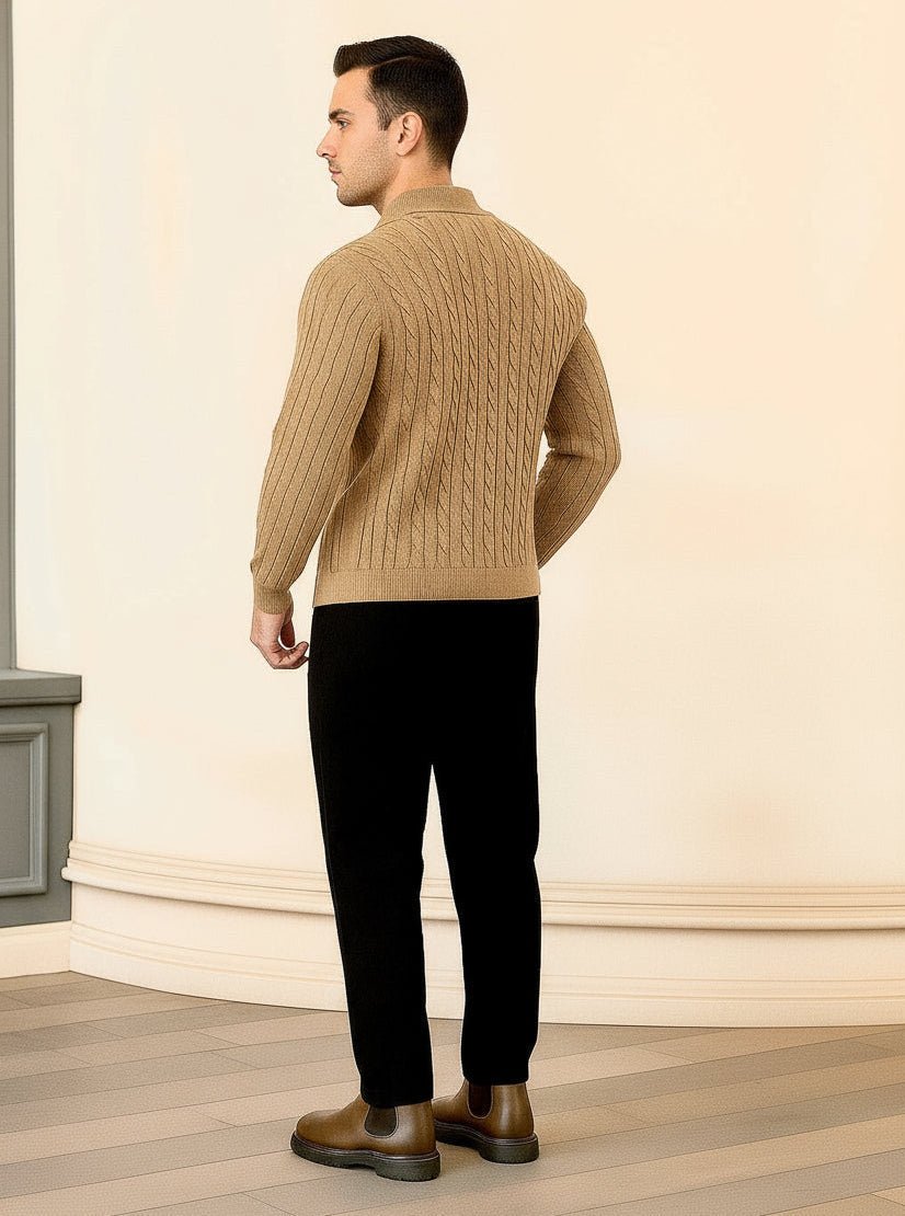 Cable Knit Quarter Zip - Aurorafits Official