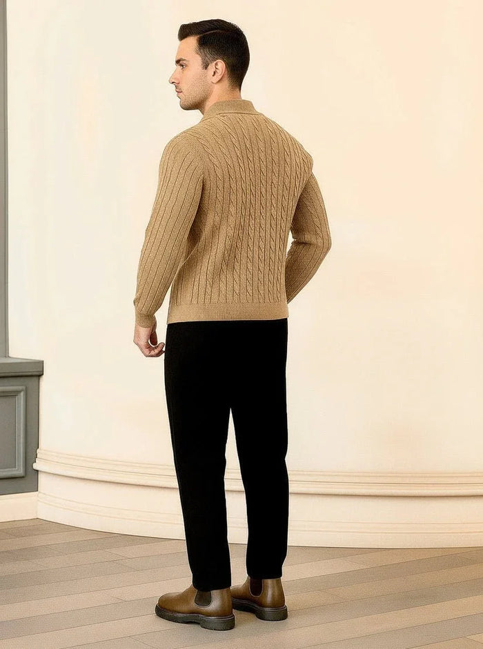 Cable Knit Quarter Zip