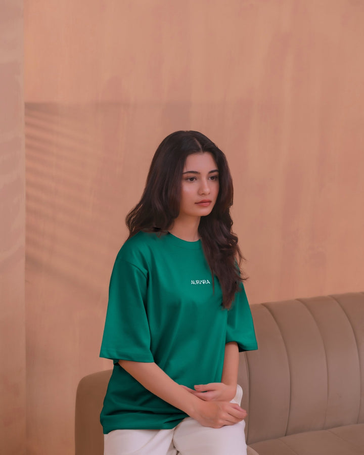Teal Women Essential Print Tee - Aurorafitsofficial