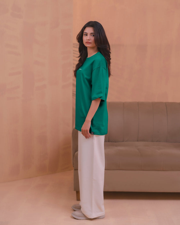 Teal Women Essential Print Tee - Aurorafitsofficial