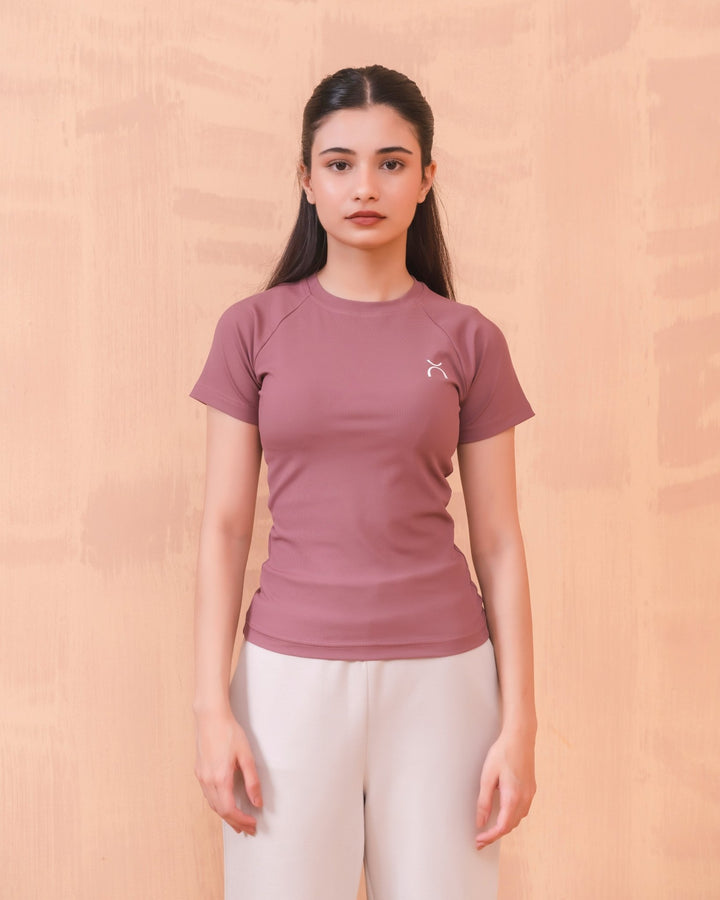 Active Flex Tee - Aurorafitsofficial #color_rosewood-pink