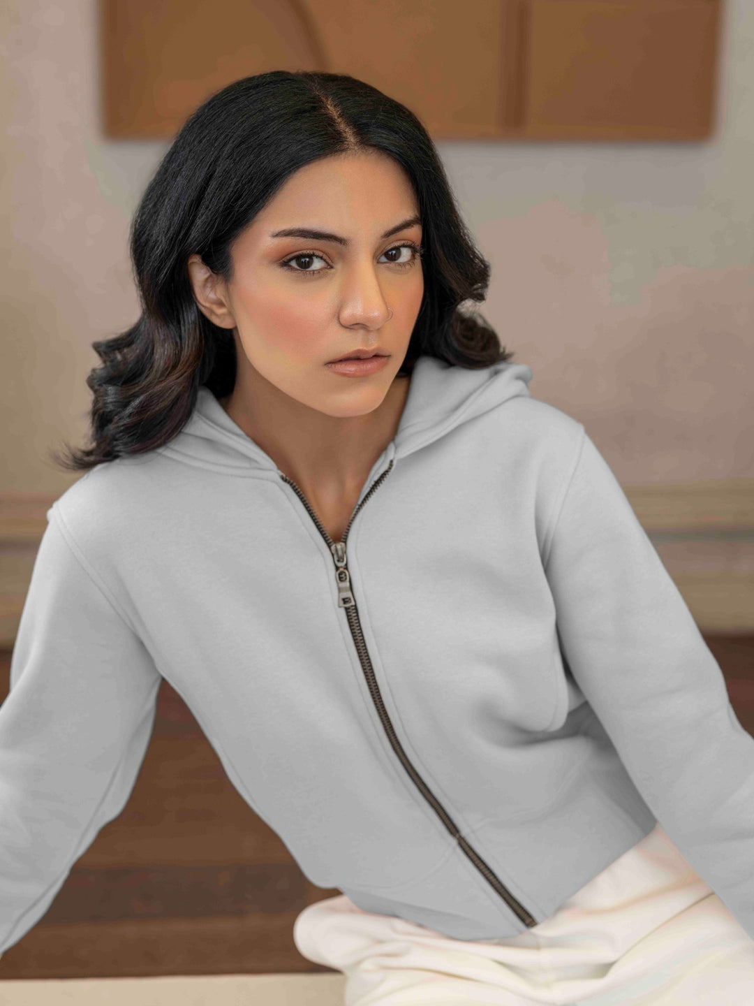 Women Cropped Full - Zip Hoodie - Aurorafits Official