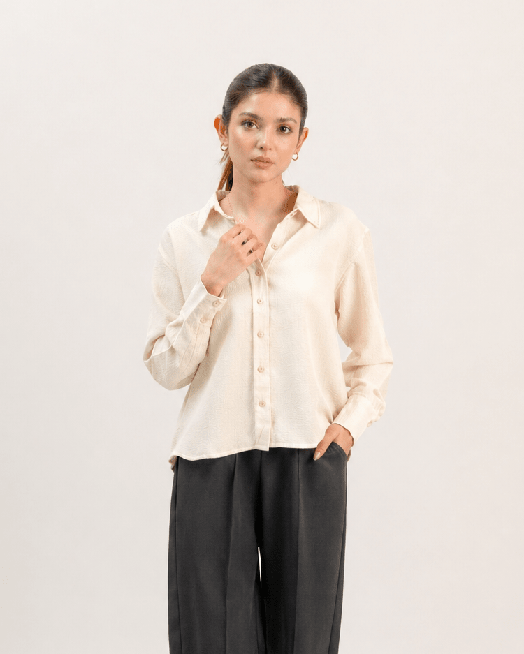 Women Crinkle Button Shirt - Aurorafits Official