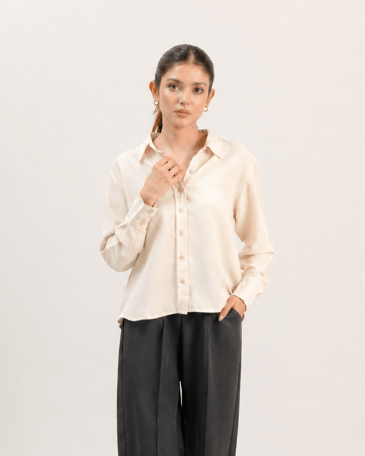 Women Crinkle Button Shirt - Aurorafits Official