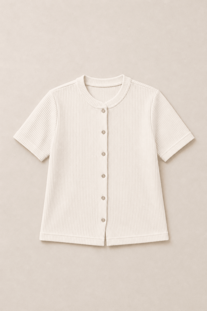 Women Buttoned Knit Top - Aurorafits Official