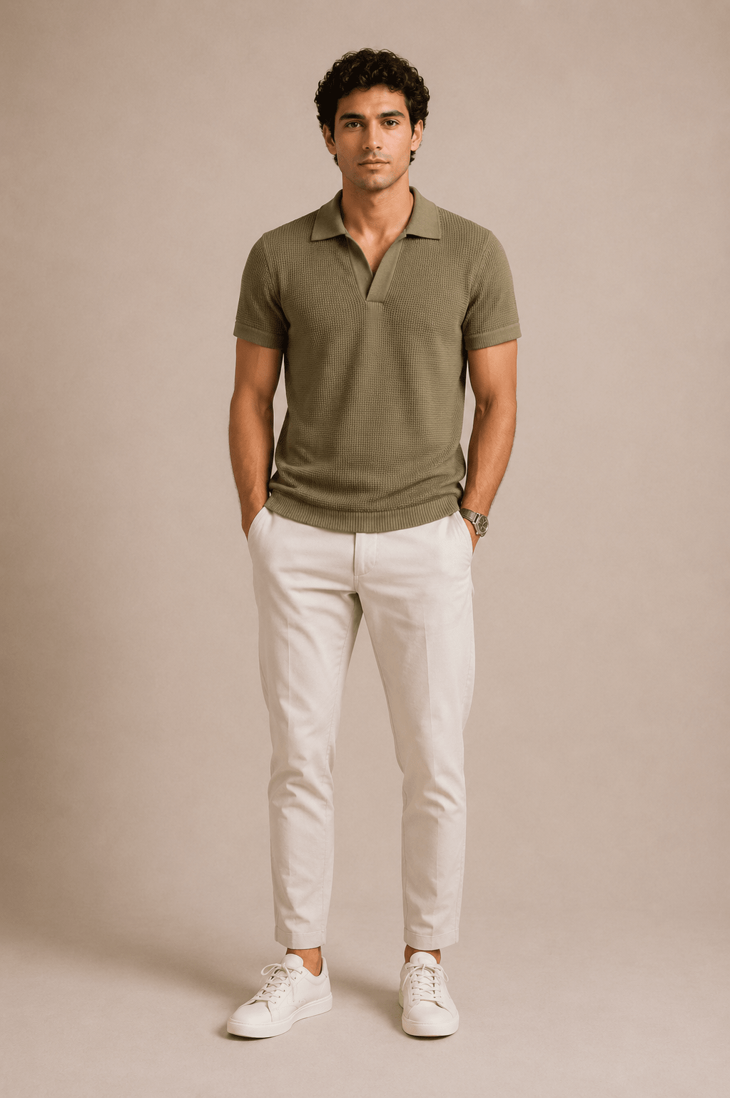 Textured Knit Polo - Aurorafits Official