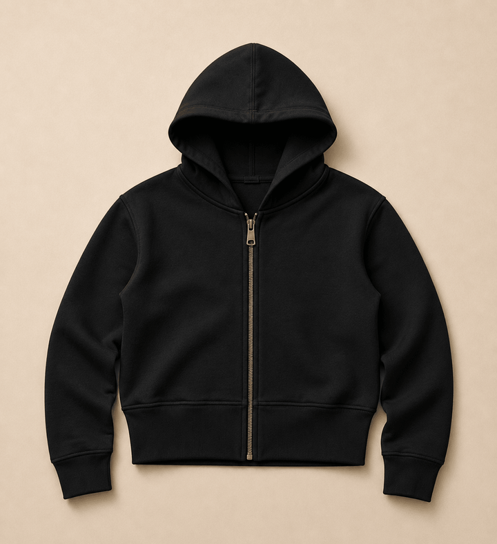 Women Cropped Full-Zip Hoodie - Aurorafits Official