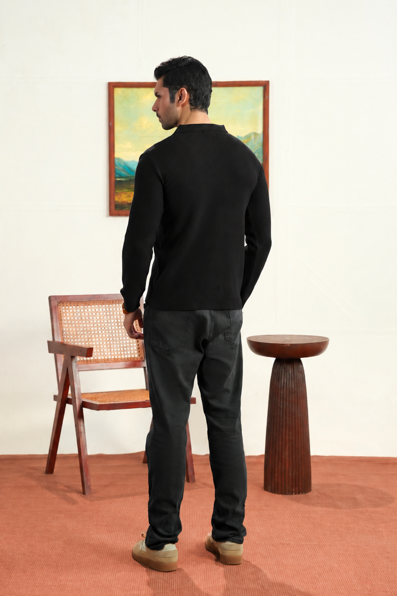 Waffle Knit Polo