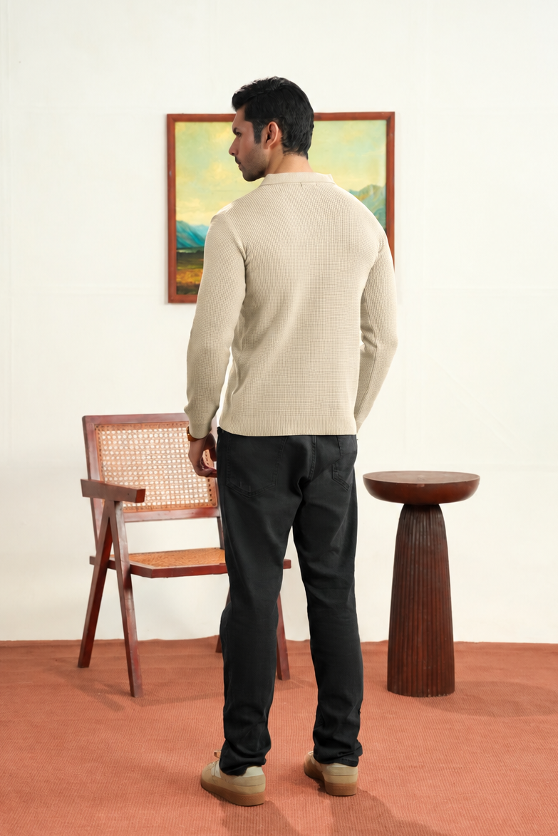 Waffle Knit Polo
