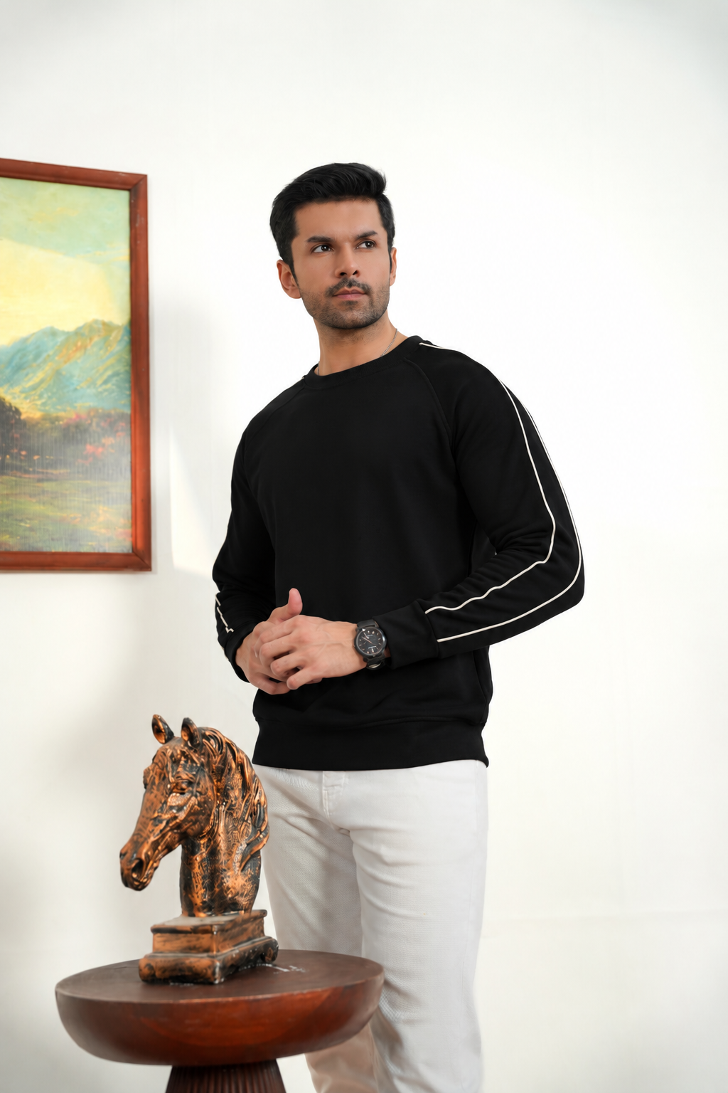 Contrast Trim Sweatshirt