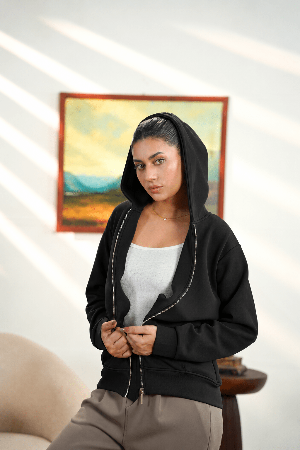 Women Cloud Full Zip Hoodie - Aurorafits Official