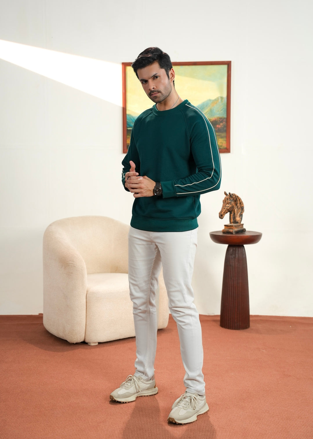 Contrast Trim Sweatshirt