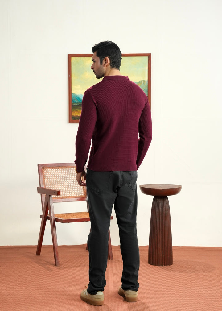 Waffle Knit Polo